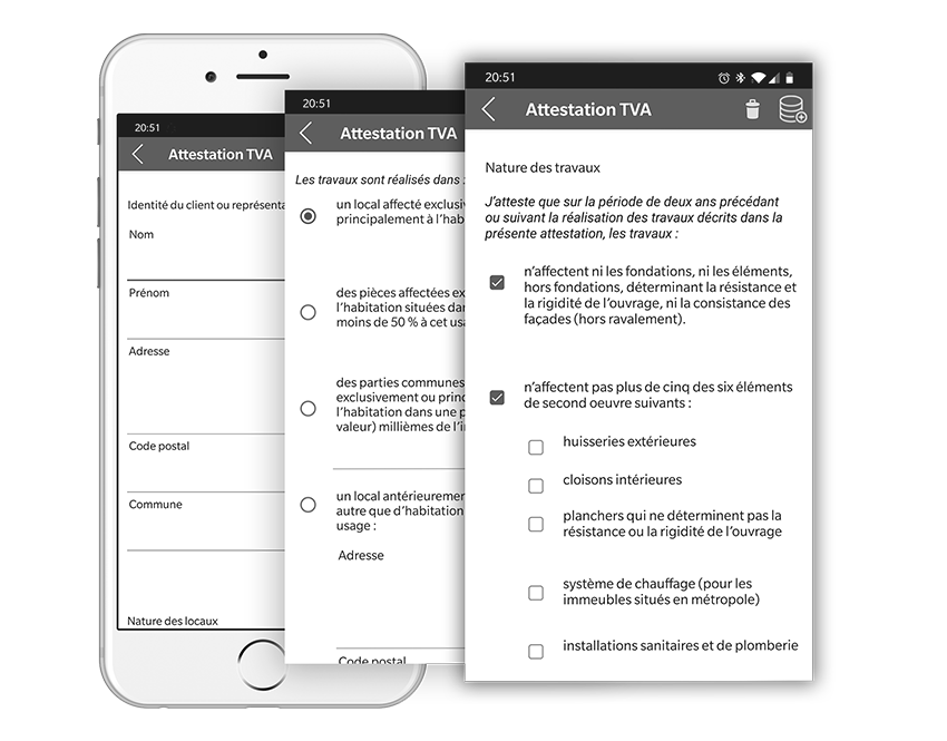 attestation de TVA simplifiée
